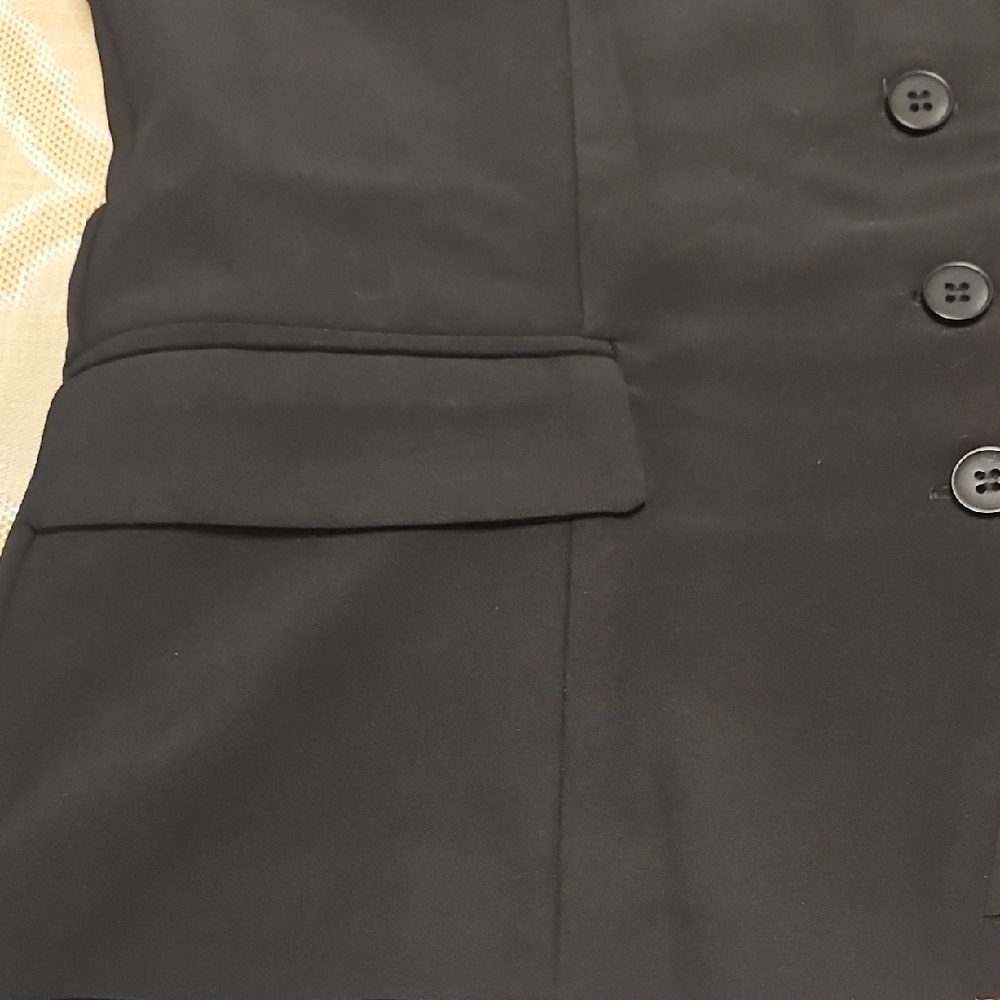 NWT Bar III Formal Black Strapless Coset Button-Up Top Sz. 12. - Picture 2 of 11